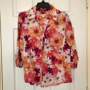 croft & barrow Tops - Spring Floral Button Down croft & barrow Tops - Spring Floral Button Down